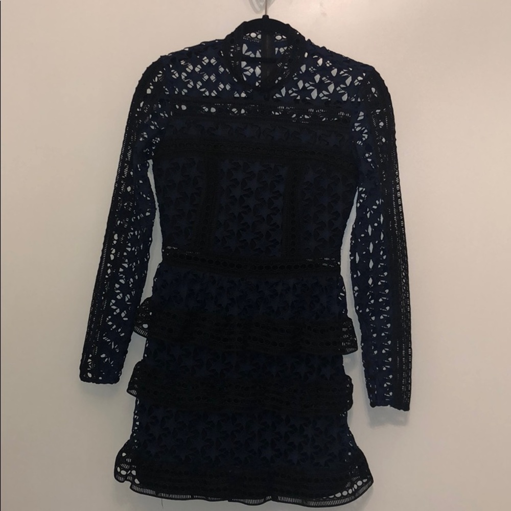 Self Portrait cutout star dress